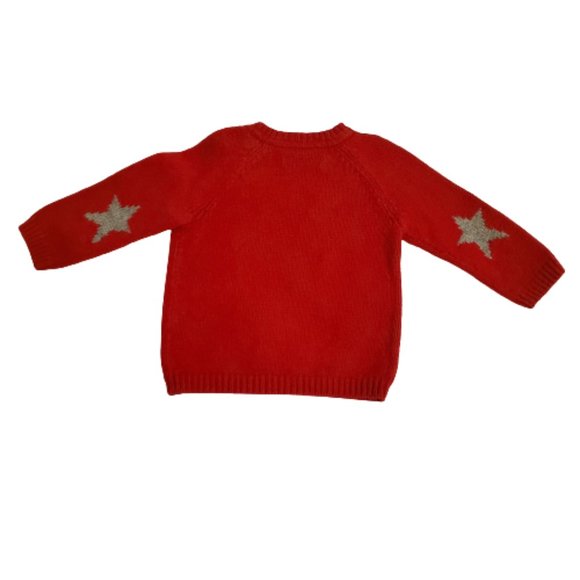 Baby Boden Red Reindeer Sweater Size 6-12m Holiday Christmas Boys - Picture 3 of 4